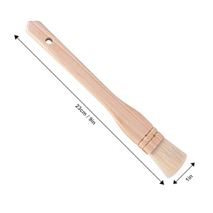 20 PCS 1 Inch Flat Hake Brushes, Hake Brush with Wood Handle, Sheep Hair Hake Paint Brushes for Watercolor, Pottery, Painting Arts, Crafts - size: 20 PCS