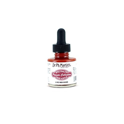 Dr. Ph. Martin's Spectralite Private Collection Liquid Acrylics (31PC) Arcylic Paint Bottle, 1.0 oz, Red Oxide, 1 Bottle
