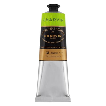 Charvin Extra Fine Professional Acrylic Paint - Anise, 150ml Tube, Triple-Milled, Lightfast Pigments, Open Stock Artist Acrylic Paints in Nature-Inspired Hues - color: Anise, size: 5.07 Fl Oz (Pack of 1)