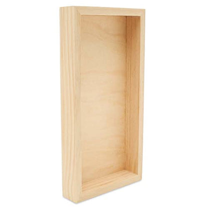 Narrow Wood Canvas 12 x 24 x 1-1/2-inch, Pack of 4 Wood Sign Blanks with Frame for Panoramic Style Photo Display, by Woodpeckers - size: 12 x 24 x 1-1/2 inch