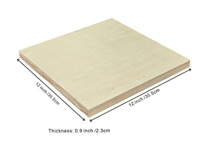 Wood Art Panels 12x12 Unfinished Wooden Canvas Panels 6-Pack Wood Frame for Oil Pouring Acrylics Painting Crafts
