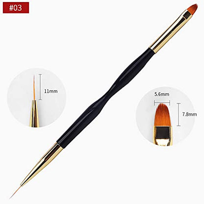 Artdone 31pcs Nail Art Brushes Tools Set Dotting Tools for Gel Polish | Dust Brush,Striping Brushes for Long Lines, Drawing Pen Design supply - color: 31Pcs