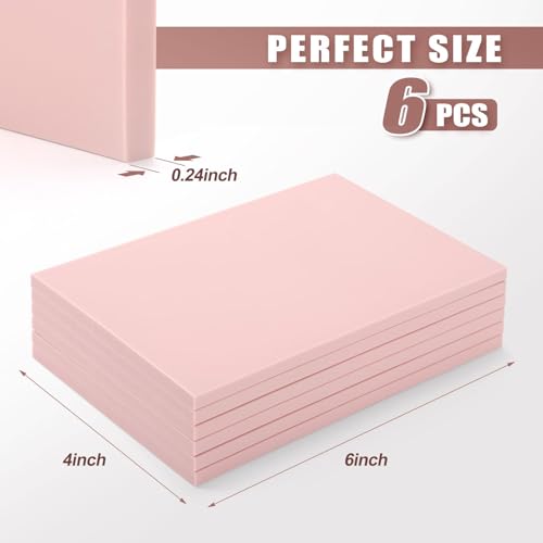 Bobblebro Linoleum Blocks for Printmaking Supplies - 6PCS 4”x6”Rubber Linocut Block Printing Kit for Stamp Carving, Soft Relief Printing Linoleum for DIY Crafts & Art Projects - color: 4”x6”-6PCS