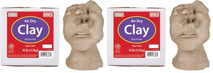AMACO 4630-3C Air Dry Modeling Clay, 10-Pound, Gray (Pack of 2) - size: Pack of 2