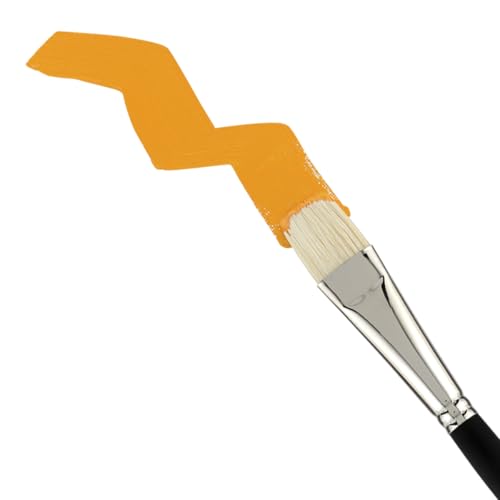 Creative Mark Pro Stroke Premium White Chungking Hog Bristle Artist Paint Brush - Flat # 3-2 Pack - Natural Bristle Brush w/Great Control Suitable for Oils, Watercolors, Acrylics, Alkyds, Caseins - size: 3 - 2 Pack