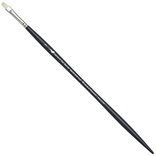 Winsor & Newton Artists' Oil Hog Paint Brush, Long Handle Size 3, Bright - size: #3, style: Bright