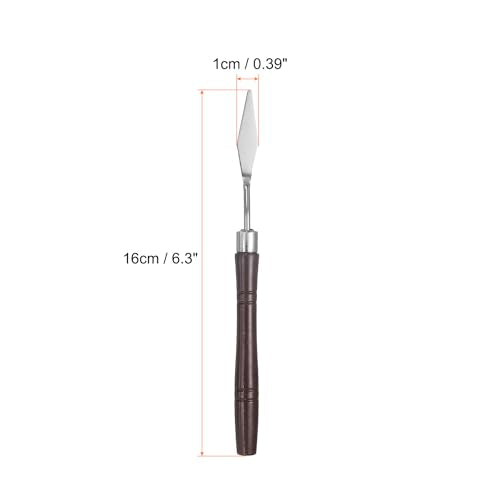 HARFINGTON 8pcs Palette Knife Painting Tool 6.3" Pointed Stainless Steel Blade Plastic Handle Spatula Painting Pallet Knife for Oil Canvas, Red - color: Red