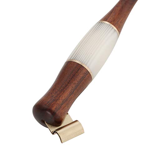 Yoption Wood Calligraphy Oblique Dip Pen Holder Set, Removable Nib Pen Handle Stand with 5 Flat Nibs Kit - color: Dip Pen+5pcs Nibs