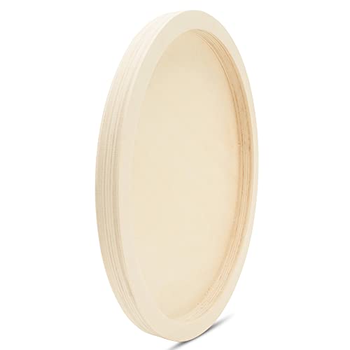 Circle Wood Panels for Painting 14 inch Diameter, Pack of 1 Round Canvas Boards, Unfinished Wooden Trays for Crafts, by Woodpeckers - size: 14 inch