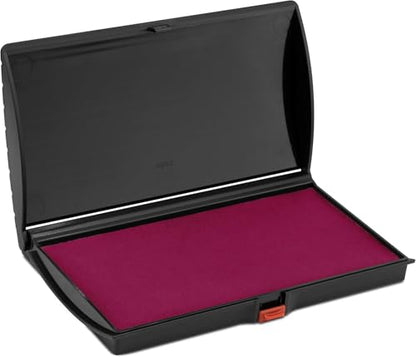 Large Premium Magenta Purple Ink Stamp Pad - 3" by 6" - Quality Felt Pad - Case with Closing snap - color: Magenta Purple, size: 3" x 6"