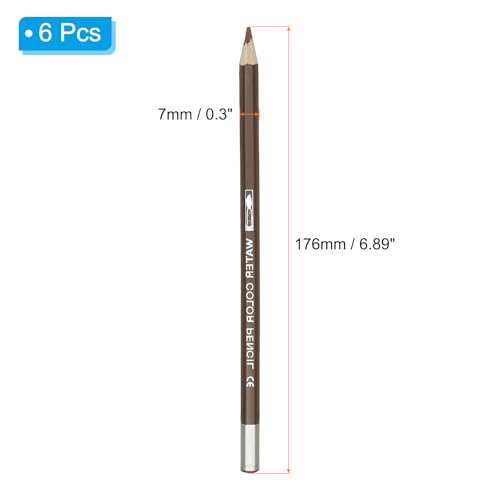 PATIKIL Watercolor Pencil, 6Pcs Water Soluble Pencils for Blending, Coloring, Sketch Drawing, Painting, Coffee - color: Coffee