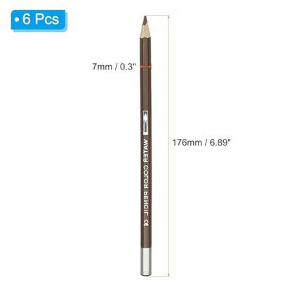 PATIKIL Watercolor Pencil, 6Pcs Water Soluble Pencils for Blending, Coloring, Sketch Drawing, Painting, Coffee - color: Coffee
