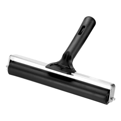 YOKIVE 1 Pcs Rubber Roller Brayer, Printmaking Ink Print Spreading Brush Tool, Great for Art Printing, Craft Stamping (Black 8-Inch) - size: 8 Inch