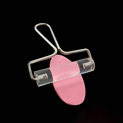 Clear Non Stick Acrylic Clay Roller Clay Rolling Pin with Steel Handle Polymer Clay Sculpture Tools