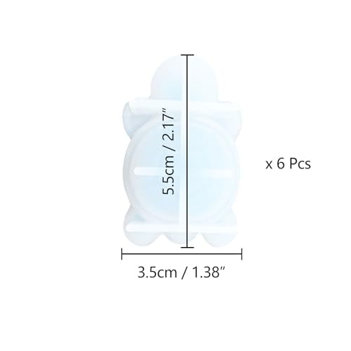 YRIHJIXQ 6Pcs Turtle Epoxy Resin Silicone Mold | Mini Resin and Plaster Molds,Keychain Pendant Accessories