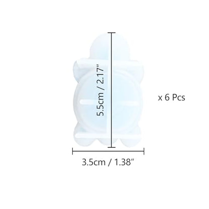 YRIHJIXQ 6Pcs Turtle Epoxy Resin Silicone Mold | Mini Resin and Plaster Molds,Keychain Pendant Accessories