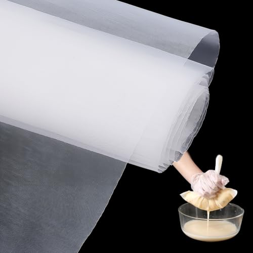 BENECREAT 150 Mesh Nylon Mesh Filter, 2.2 Yards Printing Fabric Mesh, Woven Net Sheet Filter Cloth for Paint Home Brewing Gardening - size: 150 Mesh
