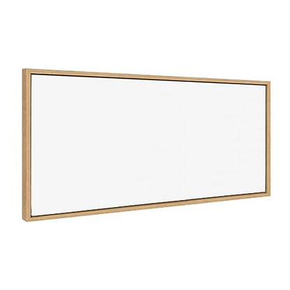 Kate and Laurel Sylvie Blank Framed Canvas Wall Art, 18x40 Natural, Modern Empty Canvas for Paint-Your-Own Art, Premium Canvas Already Framed - color: Natural, size: 18"L x 40"W