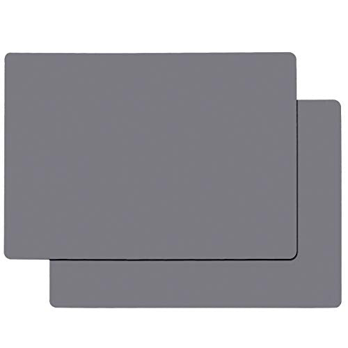 Gartful Extra Large Silicone Mats for Countertop, 28" by 20" Multipurpose Mat, Counter Table Protector, Desk Saver Pad, Placemat Nonstick Nonskid Heat-Resistant Pad, Dark Gray, 2PCS - color: Dark Gray, size: XL-28" x 20"x 0.03"