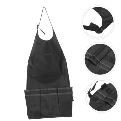 MAGICLULU Adjustable Art Apron Tool Storage Black Waterproof Painting Work Apron for Artists Suitable for Men and Women for Crafts and Cooking