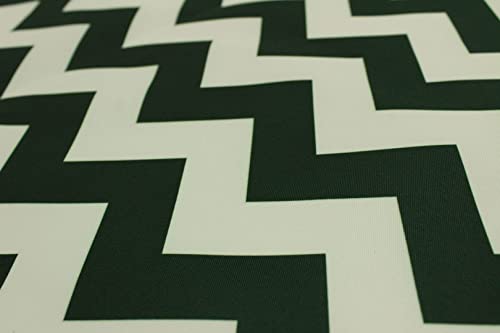 Mybecca Canvas Oxford Fabric Marine Waterproof Outdoor Awning 600 Denier Chevron Pattern Green/White (Cut Separate by Yard for Prime Orders-1 Yard) (60"x36") - color: White/Green