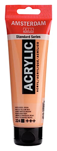 Amsterdam Standard Series Acrylic Tube 120ml Naples Yellow Red 224 (17092242) - color: Naples Yellow Red, size: 4.05 Fl Oz (Pack of 1)