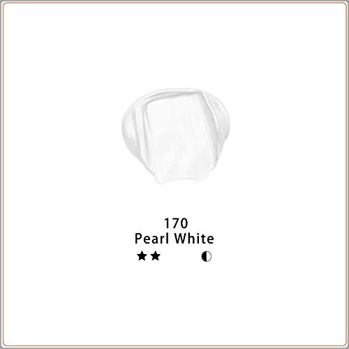 Artecho White Acrylic Paint, Pearl White (120ml / 4.05oz) Tubes, Art Craft Paints for Canvas, Rock, Stone, Wood, Fabric, Art Supplies - color: Pearl White, style: Art