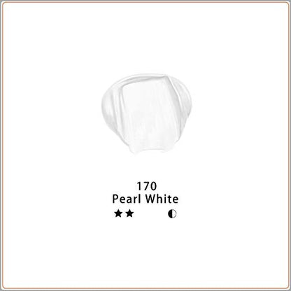 Artecho White Acrylic Paint, Pearl White (120ml / 4.05oz) Tubes, Art Craft Paints for Canvas, Rock, Stone, Wood, Fabric, Art Supplies - color: Pearl White, style: Art
