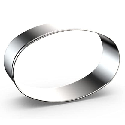 Oval Cookie Cutter Set Large - 5 Inch, 4 Inch, 3 Inch, 2 Inch - Geometric Frame Plaque Cookie Cutters Shapes Molds - Stainless Steel - color: Oval