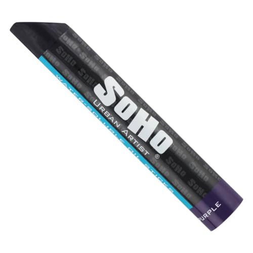 SoHo Urban Artist Water Soluble Oil Sticks for Artists – Dioxazine Purple Oil Paint Stick - 37 ml - No Brushes or Solvents Needed, Paint Any Primed Surface, Water Clean-Up, Non-Toxic, 4.8 x 0.78 - color: Dioxazine Purple