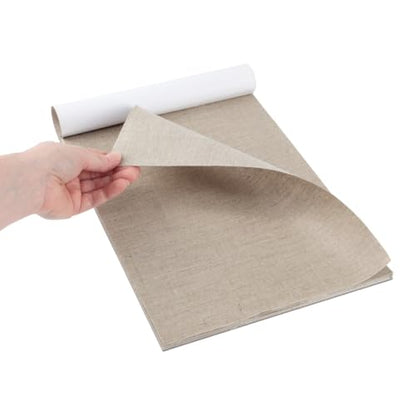 Senso Clear Primed Linen Canvas Pads - 16x20 (10 Total Sheets) - Clear Primed Heavyweight Linen Sheets Travel-Friendly Canvas Paper for Acrylic Oil Painting Mixed Media Sketching Drawing - size: 16"x20"