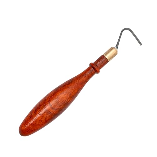 Clay Sculpting Tools, Double-Ended Tungsten Steel Cutter Head Clay Sculpture Tool African Coralwood Ribbon Cutter Clay Pottery Modelling Carving Tool for Pottery Ceramics Craft (L-Shape)