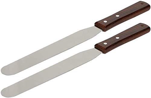 Ecotex® 12" Stainless Steel Spatula (2 Pack) - Smooth and Ergonomic Wooden Handle, Screen Printing Supplies - size: 2 Pack