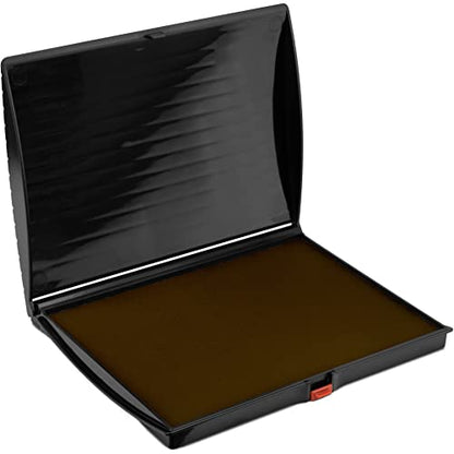 Large Premium Brown Ink Stamp Pad - 5" by 7" - Quality Felt Pad - color: Brown, size: 5" x 7"