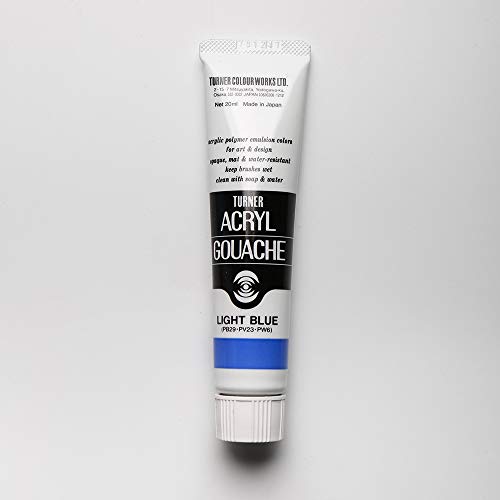 Turner Colour Works Acryl Gouache Artist Acrylic Paint - Single 20 ml Tube - Light Blue - color: Light Blue, size: 0.7 Fl Oz (Pack of 1)