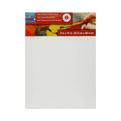 Artist's Loft Level 2 Gallery Wrapped Traditional Canvas, 12 Pack - size: 9 x 12