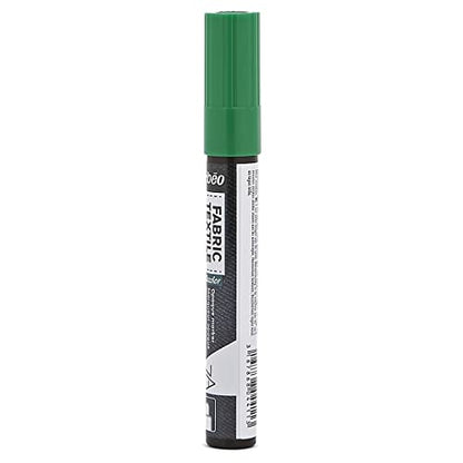 Pebeo 7A Marter Fabric Marker, 4 mm, Green - color: Green