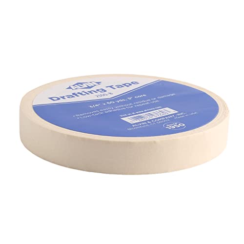 Alvin, 3/4 Inch Drafting Tape, Gentle Masking Tape for Painting, Ideal for Watercolors and Home Projects - 60 Yards - style: 60 Yards