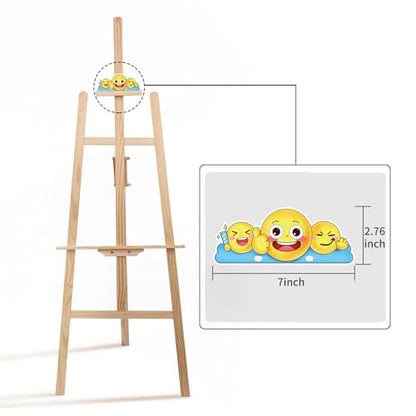 Wooden Easel Stand for Sign and Painting - Adjustable Artist Easel for Adults - Home & Wedding Display, Art Easel with Canvas Holder for Studio, Classroom - color: Primary Colour