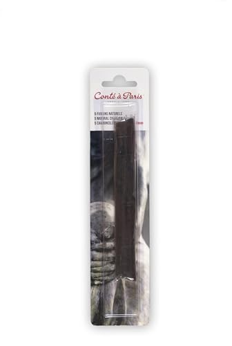 Conté à Paris Natural Charcoals, Set of 5, Round 6mm - style: 5 Count Natural Charcoal Round 6mm