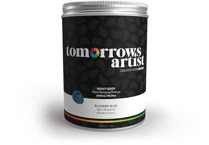 TA: Bluebird Blue, Heavy Body Eco-Friendly Acrylic Art Paint 500ml/16.907oz Jar - color: Bluebird Blue, size: 16.9 Fl Oz (Pack of 1)