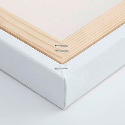 The Edge Eco-Friendly Recycled Cotton Stretched Canvas for Painting - 18x24 Box of 3 - Medium-Textured, Triple Acrylic Primed All Media Painting Canvas, 320gsm, 1-1/2 in. Deep Pine Stretchers - size: 18"x24"