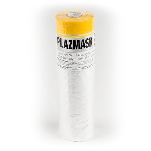 Pre-Taped Masking Film (1 Roll, 6-Feet X 65-Feet) - size: 6-Feet X 65-Feet, style: 1 Roll