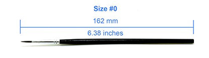 50 Pcs Pack of Synthetic Fine Detail Paint Brushes Set for Miniature, Scale Model, Art Painting in Acrylic, Oil, Watercolor - Pointed Round (Size #0 Medium) - size: Size #0 (Medium)