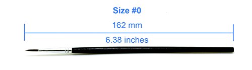 50 Pcs Pack of Synthetic Fine Detail Paint Brushes Set for Miniature, Scale Model, Art Painting in Acrylic, Oil, Watercolor - Pointed Round (Size #0 Medium) - size: Size #0 (Medium)