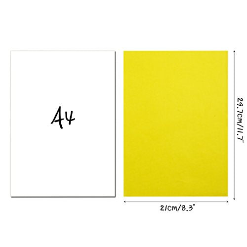 100 Pcs Carbon Transfer Paper Tracing Paper 11.7"×8.3" for Transfer Pattern on Wood, Paper, Canvas (Yellow) - color: Yellow