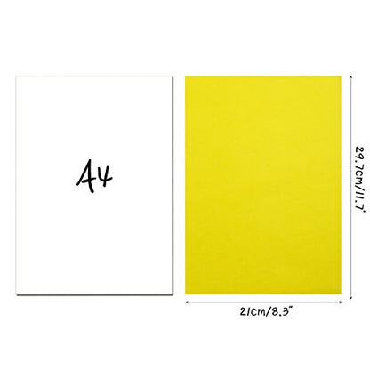 100 Pcs Carbon Transfer Paper Tracing Paper 11.7"×8.3" for Transfer Pattern on Wood, Paper, Canvas (Yellow) - color: Yellow