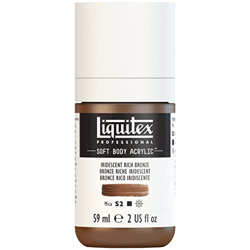Liquitex Professional Soft Body Acrylic Paint, 59ml (2-oz) Bottle, Iridescent Rich Bronze - color: Iridescent Rich Bronze, style: 2-oz Bottle