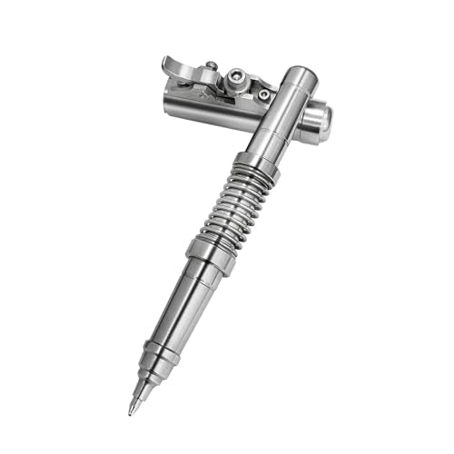 Heavy-Duty EDC Ballpoint Pen - Stainless Steel, Refillable, Push Cap Mechanism, Ergonomic Design for Office/Everyday Use (1-Pack) - style: Short Pen