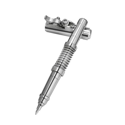 Heavy-Duty EDC Ballpoint Pen - Stainless Steel, Refillable, Push Cap Mechanism, Ergonomic Design for Office/Everyday Use (1-Pack) - style: Short Pen
